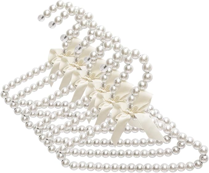 6Pack Baby Pet Dog Clothes Hangers, Mini Cute Pearl Hangers