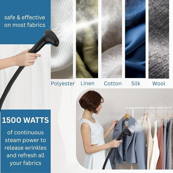 SALAV GS18-DJ/120 White Performance Series Garment Steamer with Folding Hanger (Renewed)