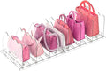 HAN SHENG Adjustable Shelf Divider for Closet Purse Organizer Clear Shelves Dividers Clothes Purse Bag Handbag Organizer Purse Display Stand Desk File Sorter Stand Holder Bookshelf (8 Layers)