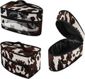 Brown Cow Print Clothes Iron Storage Case with Smooth Zipper Easy to Clean Wear-resistant Iron Portable Storage Bag Fits for Home Outdoor