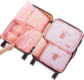 Packing Cubes for Suitcases - 7 Pieces,Light Packing Cubes for Travel, Suitcase Organizer Bags Set, Luggage Organizers for Suitcase, Water-Resistant Travel Essentials, Pink Cherry