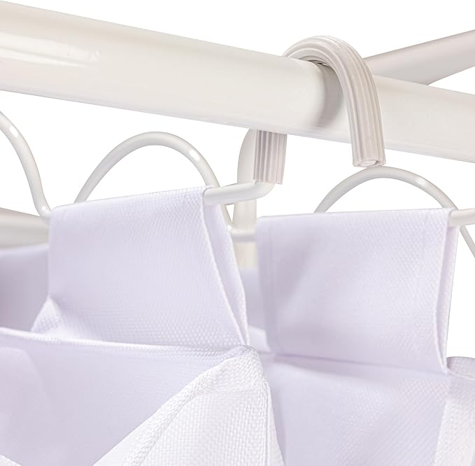 Household Essentials Rolling Laundry Sorter, 4 Bag Laundry Sorter Cart with Washable and Removable Bags, White
