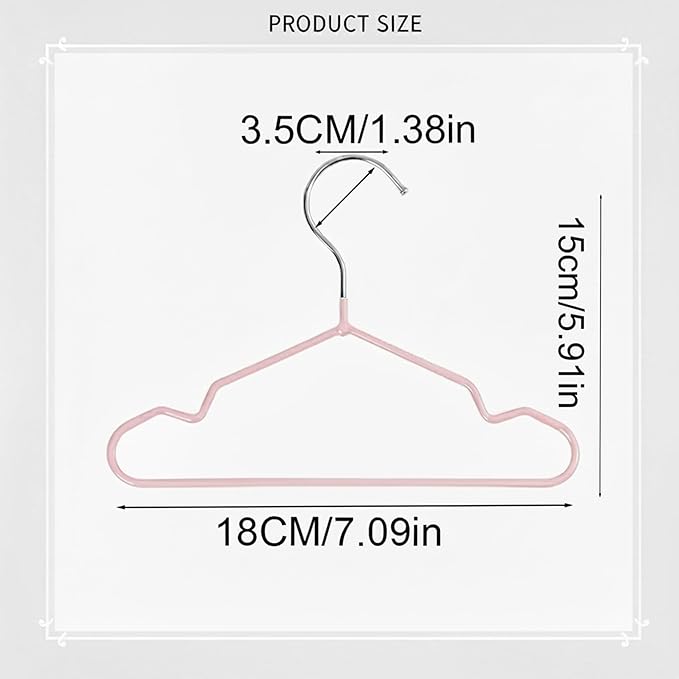 20PCS Small Dog Clothes Hangers, Non-Slip Slim Space-Saving Design for Puppies, Chihuahuas & Small Pets (Apricot)