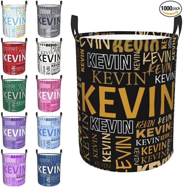 Custom Name Laundry Hamper, Personalized Dirty Clothes Hamper with Name for Bathroom Bedrooms Clothes Storage Organizer, Personalized Gifts for Boys Girls Men Women