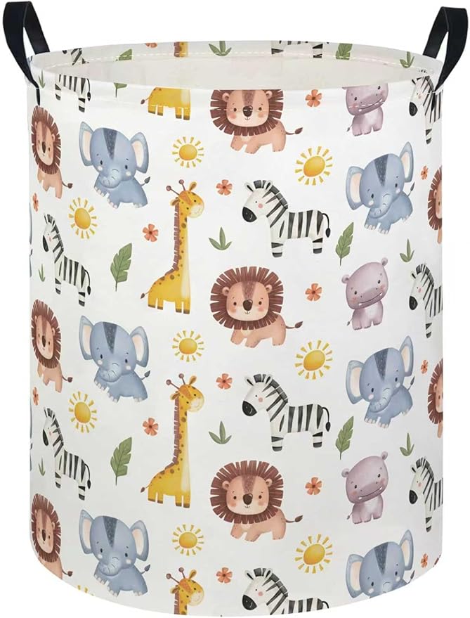 Baby Laundry Hamper kids laundry Basket Waterproof Laundry Bag for Bedroom Toy Clothes Organizer Room Décor(Animal)