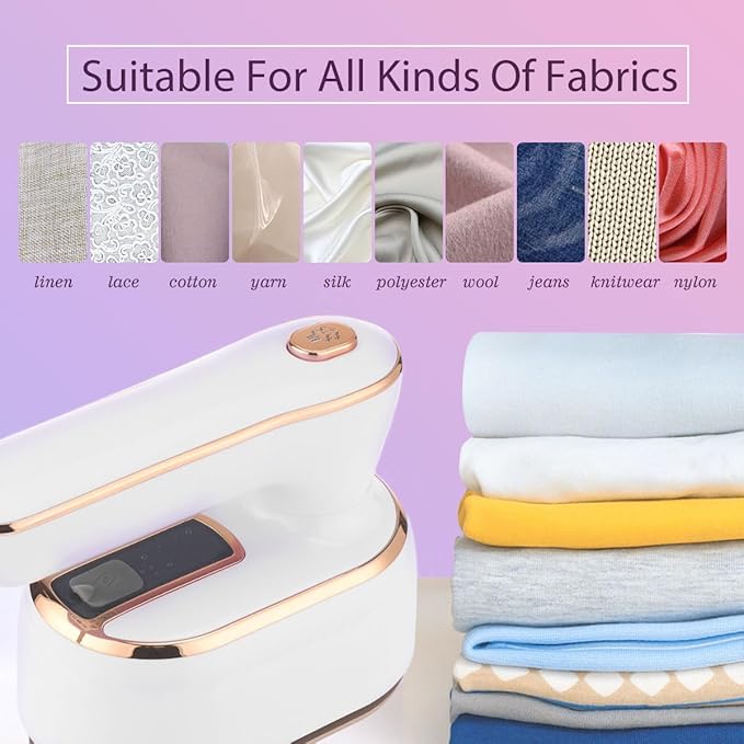 Mini Steam Iron for Clothes, Travel Steamer for Clothes Portable Steamer Travel Iron, Micro Steam Mini Handheld Support Dry And Wet Ironing for Home Travel (White)