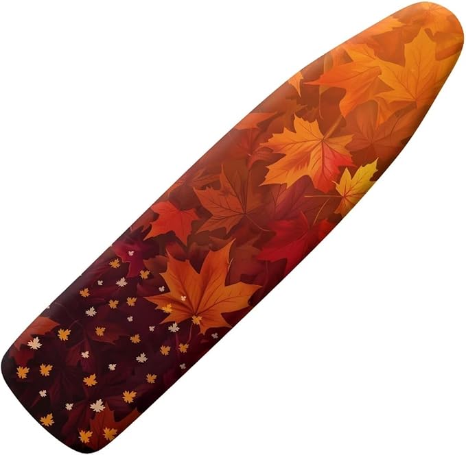 GLENLCWE Orange Ironing Board Cover with Hook and Loop, Thanksgiving Thick Ironing Board Cover Protector Extra Wide Ironing Cover Accessories,54x15 inches