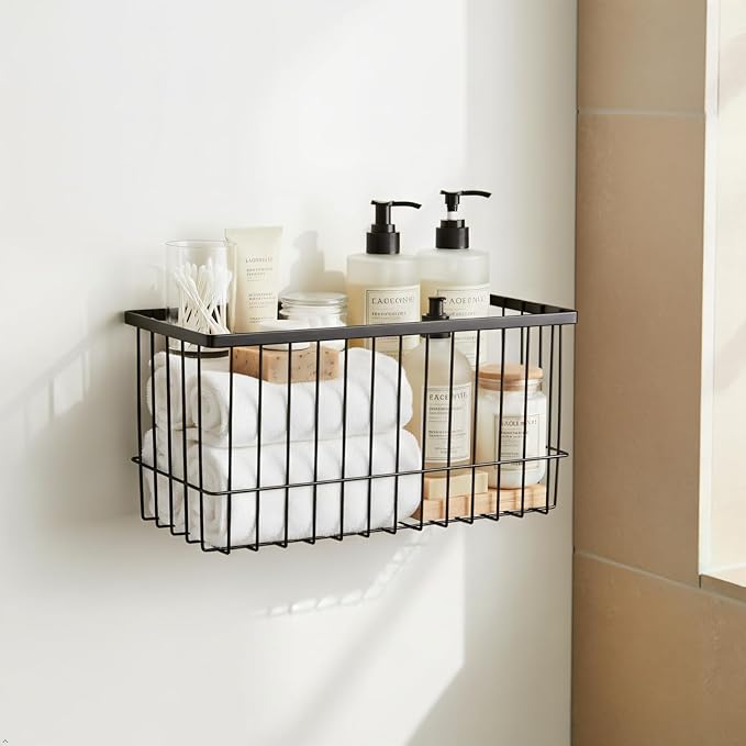 Magnetic Fridge Organizer Basket - 11lb Capacity, Tool-Free Setup, Removable Storage for Spices/Foil/Wrap | Kitchen/Office/Locker