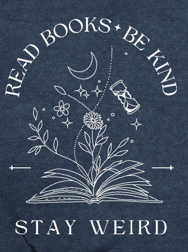 Book Lover Shirt for Women Read Books Be Kind Stay Weird T-Shirt Funny Teacher Shirt