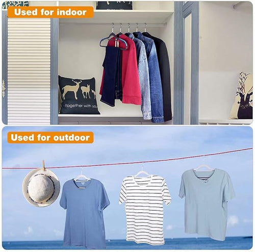ATOLY 10 Standard Everyday Plastic Hangers, Value Pack of 10 Clothing Hangers for Coat, Sweater, Jackets, Pants, Shirts,Orange