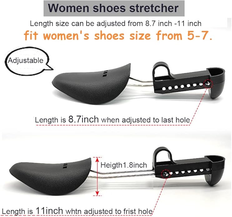 EchoDone 5 Pairs Plastic Shoe Tree Stretcher Shaper for Women Children Adjustable Length Shoes Boot Holder Shaper Support