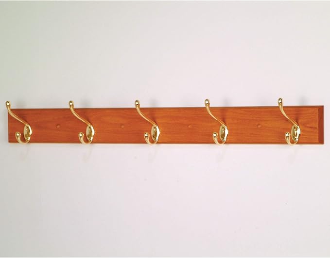 Wooden Mallet 12-Inch 2-Peg Coat Rack, Medium Oak