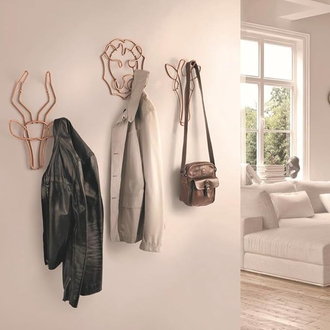 Metaltex Safari Coat Rack, Copper, 20 x 33 cm