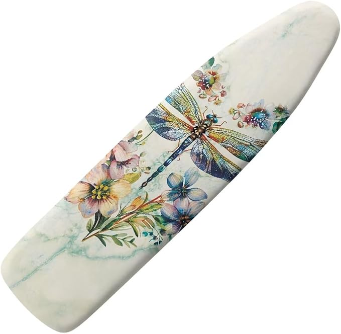 Dragonfly Ironing Board Cover Standard Size 15 x 54 Stain Resistant Fasteners Elastic Edge Ironing Cover Washable