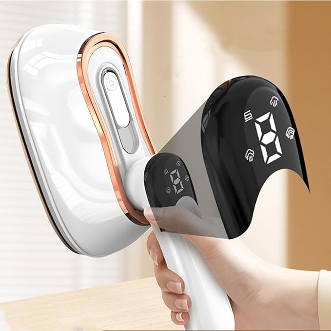 2 In 1 Portable Ironing Machine, Handheld Clothing Steam Iron, 1200W +15 Seconds Fast Heating,180°Rotation, LCD Display Ironing Mode, 7-Hole Pressurized Steam