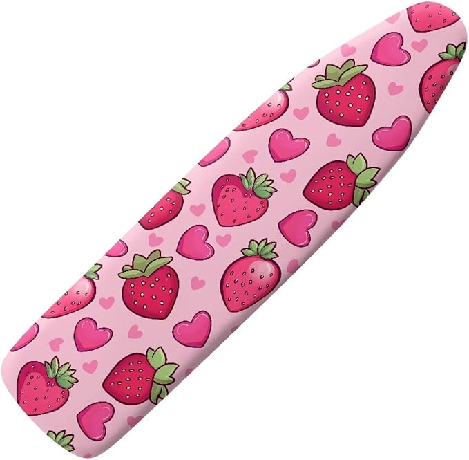 Strawberry Ironing Board Covers with Padding Love Heart Ironing Board Padded Cover Tabletop Iron Board Pad Ironing Board Cover Accessories Soft