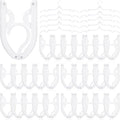Sieral 40 Pcs Foldable Travel Hangers Plastic Portable Folding Clothes Hangers Cruise Ship Essentials for Travel Cruises Suitcase Dormitory School Hotel Women Laundry Coat Bag Drying (White)