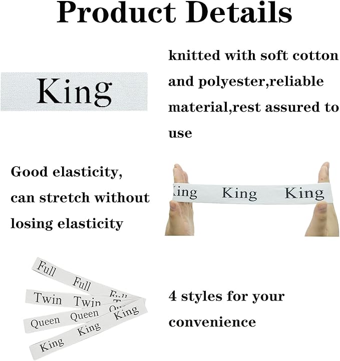 20 Pieces Bed Sheet Organizer Bands, Sheet Organizers and Storage Label Bands, Sheet Label for Bedding, Sheets Organizer for Closet,Sheet Keepers Linen Labels Bedding Bands