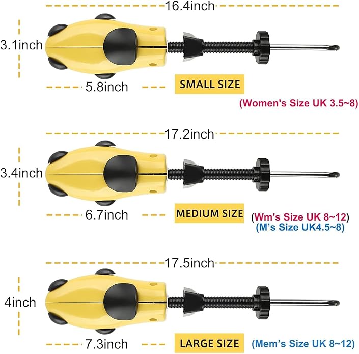 JJDPARTS Shoe Stretcher, Pair 4-Way Shoe Expander Widener Shoe Tree Extender for Women Men