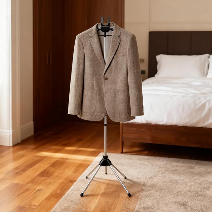 Garment Steamer Stand for Clothes, Adjustable Stand for Clothes Hanger & Mini Grey Ironing Board Portable Handheld Steamer Ironing Accessories for Clothes