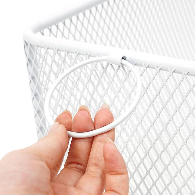 Wire Metal Rolling Laundry Basket On Wheels,Mesh Wire Laundry Basket Storage Cart for Bathroom Bedroom Dirty Clothes Storage (H)