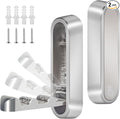 2PCS Foldable Wall Hooks, Heavy Duty Zinc Alloy Folding Wall Hooks,Folding Coat Hooks, Flip Down Hook for Hanging Coats, Bags, Hats, Cooking Utensil, Bathrobes, Keys (Silver)