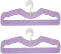 Velvet Hangers 50 Pack, Ultra Slim & Short Neck Hanger, 360 Swivel Hook, Space Saving Durable Non-Slip Felt Hangers,Purple b