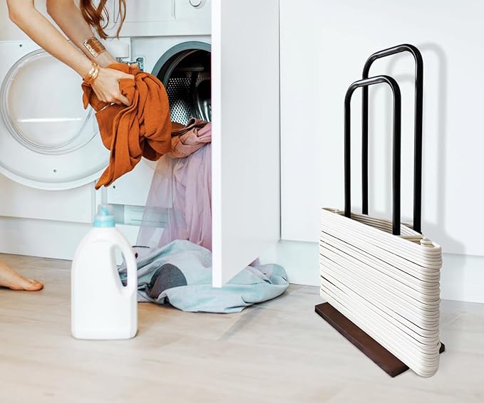 Hanger Stacker & Holder Organizer Stand, Portable Hanger Storage Rack, Large Wire and Velvet Hanger Holder for Laundry Room, Commercial Hanger Storage (Black Small - 25.6" H)