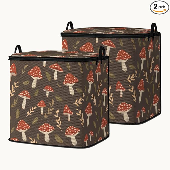 2pcs closet organizers and storage under bed,clothing blanket sweater sheet bedding comforter duvet quilt pillow toy storage bags with lids,dorm room essentials for containers 95L