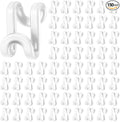 Unittype 150 Pcs Space Saving Hanger Hooks, Clothes Hanger Connector Hooks, Heavy Duty Space Saver Extender Clips for Closet Organizers (White)