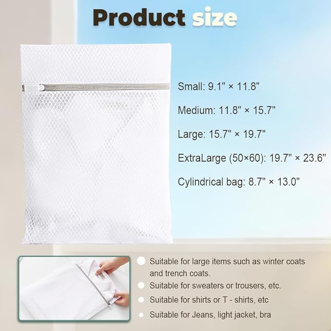 Durable Mesh Laundry Bag, 2025 New Honeycomb Laundry Mesh Wash Bags for Washing Machine, Lingerie Bags for Delicates Garment Bra Pant Sock (S+M+L)