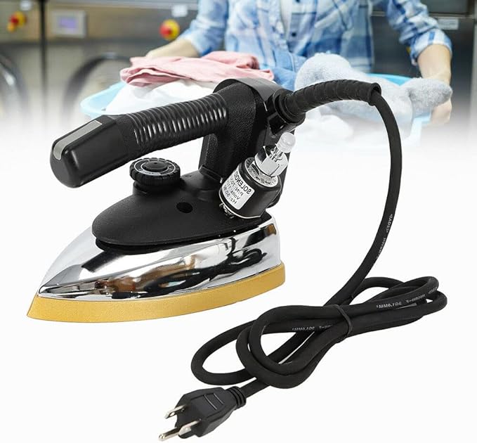1000W Electric Steam Iron Machine for Clothes Steam Ironing Machine with 3L Large Tank & Rapid Heating Soleplate for Variable Fabric, Non-Sticky (Temperature: 140~428°F)