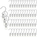 Hangers Clips,Stainless Multi Function Clip Hooks,Laundry Hanging Hooks Clips,Closet Hangers,Boot Clips， Hats Clips,Socks Clips,Pants Clips, Bras Clips(50, Pure White)