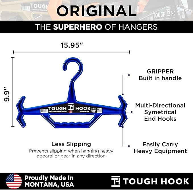 Tough Hook ID MAX Heavy Duty Identification Hanger, USA Made 200 lb Cap.Plate Carrier,Police Tactical Gear, Scuba BCD Anti-Slip Wetsuit & Body Armor Organization System with 3 ID Loop Strips 1 Foliage