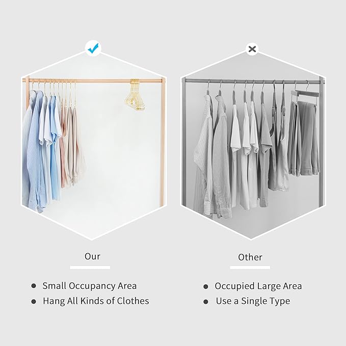 Nature Smile 45CM Heavy Duty Metal Hangers, Space Saving Suit Hangers, Metal Clothes Hangers, Coat Hanger, Standard Suit Hangers Ideal for Everyday Use, 10 Pack, Gold