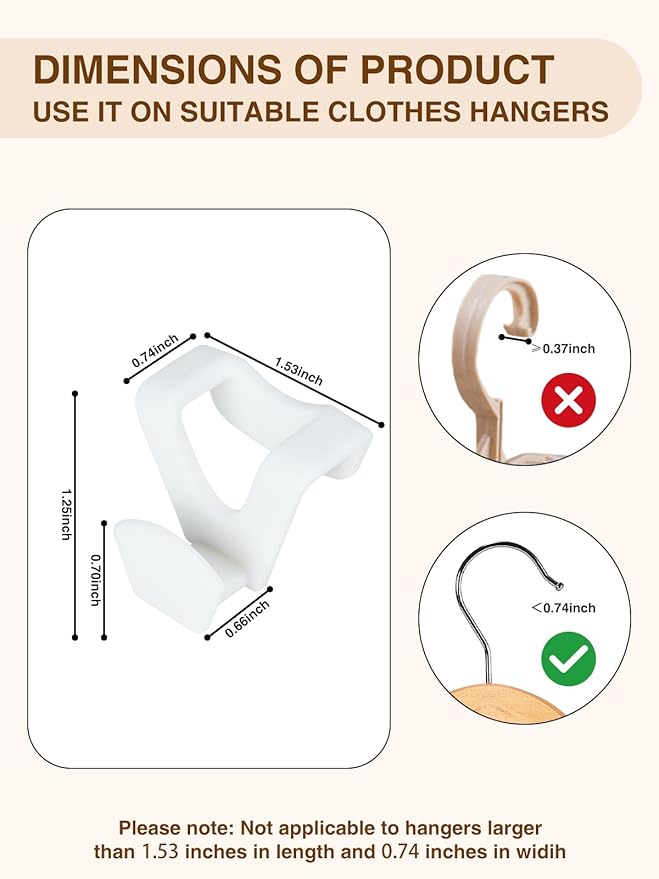 Smartor Clothes Hanger Connector Hooks 120 Pack, Closet Storage and Organization as Hangers Space Saving, Hanger Add on Hook as Closet Organizer, Stacking Hangers, Cascading Space Saver, White