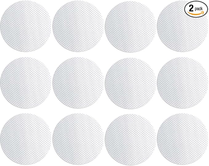Circle Shape Shoe Hole Prevention Repair Patches/Inserts for 12 Holes (White)