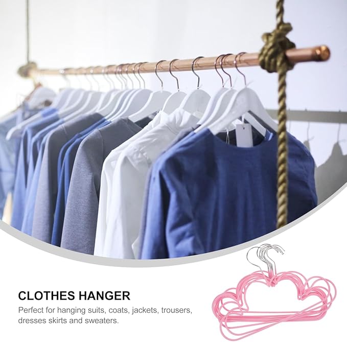 Heavy Duty Non-Slip Metal Clothes Hangers 10-Pack Cloud Shape Kids Hangers Space Saving Closet Organizer for Wet and Dry Clothes
