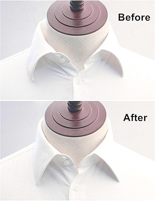Lary 28 Pcs Plastic Collar Bones Shirt Stays in Glass Bottle Collar Stays Length 2.5 inches