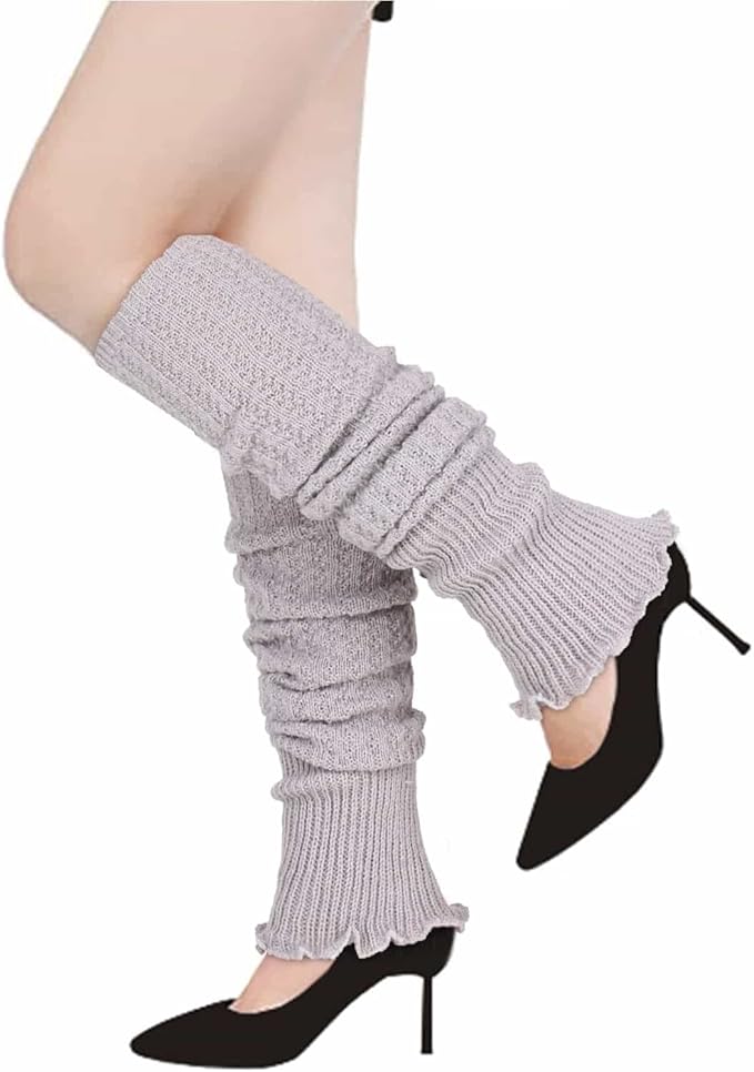 Benefeet Sox Wool Knit Leg Warmers for Women Vintage Boho Leg Warmers Long Winter Warm Thigh High Footless Boot Socks