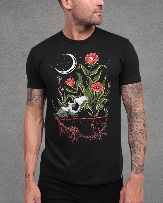 INTO THE AM Graphic Tees for Men S - 4XL Premium Short Sleeve Colorful T-Shirts Trippy Space Designs