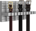 Belt Organizer for Closet, Belt Hanger Wall Mounts to Hold 9 Belts without Slipping, Space Saving Belt Rack for Closet Organization includes Mounting Hardware (11.8” x 5.5” x 2.5”) (Gray)