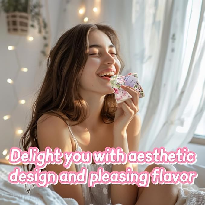 AUCUDA Valentine‘s Day 4pcs Lavender Scented Sachet Bags for Drawers and Closets, Potpourri Packets for Women Clothes Storage, Spring Wedding Fragrance Pillow for Bedroom Indoor, Air Fresheners.