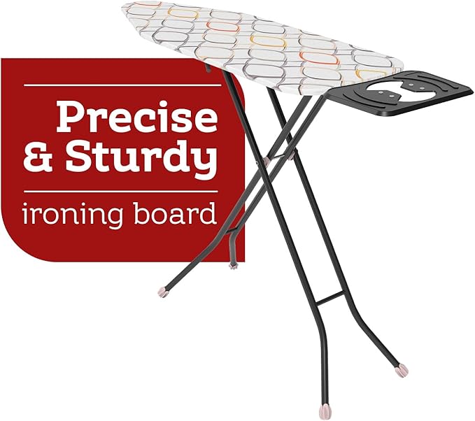 Perilla Big Ironing Board - Durable, Vapor Permeable, and Height Adjustable Iron Board- Heat Resistant Fabric - Metal 4 Legs with Silicone Stoppers - 38 X 110 CM Ironing Surface