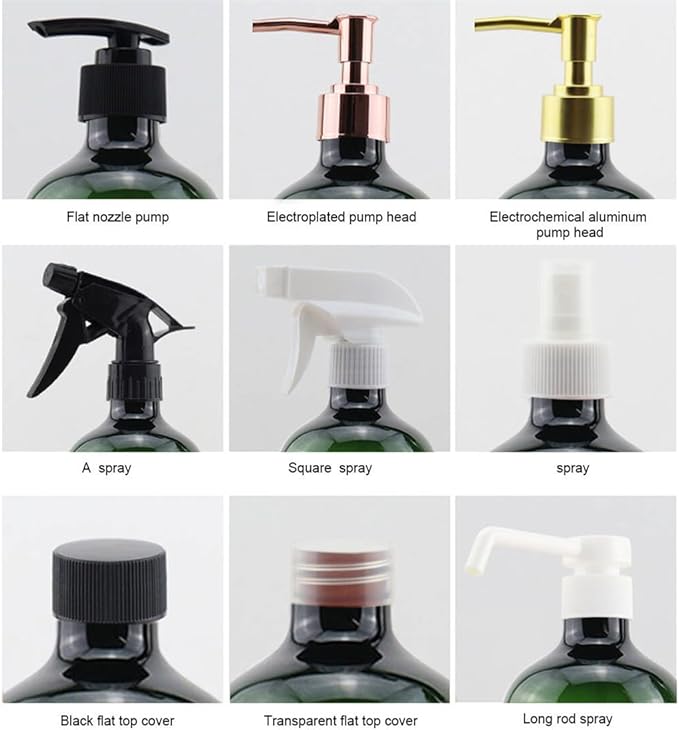 Plastic Spray Bottles 17OZ Empty Spray Bottle 2PCS Refillable Water Squirt Bottles Leakproof Water Spray Bottles for Cleaning Solution Alcohol Gardening Plants and Hairdressing