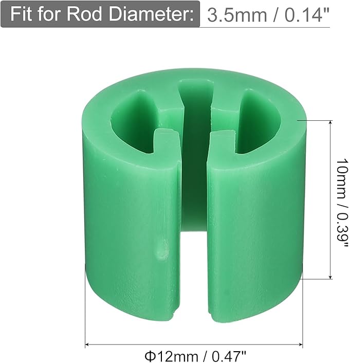 MECCANIXITY Clothes Hanger Marker Blank Fit 3.5mm Rod for Garment Color Coding Green Count 300