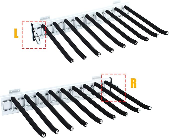 Pull Out Trouser Hanger Rack Closet Pants Storage Rack Space Saving Drawer Non-Slip Clothes Hanger Bar Multi Functional (Right Installation)
