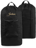 Personalized Name Laundry Backpack Custom Laundry Bag College Dorm Room Essentials for Girls Guys Dirty Clothes Travel Laundry Bags with Embroidery Name 21.73" Wx28.74 H