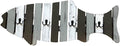 Coatrack FISH with metal hooks Shaped Fish Coat Rack Stained BLUE Brown Cream White Grey Taupe Nautical Lake Beach Ocean Sea Wall Home Decor