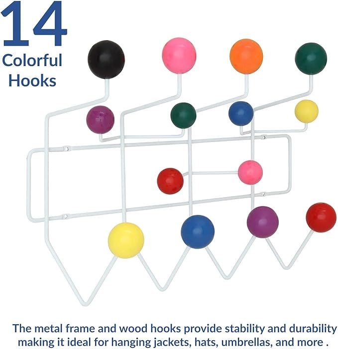 Lexmod Gumball Coat Rack in Multicolored